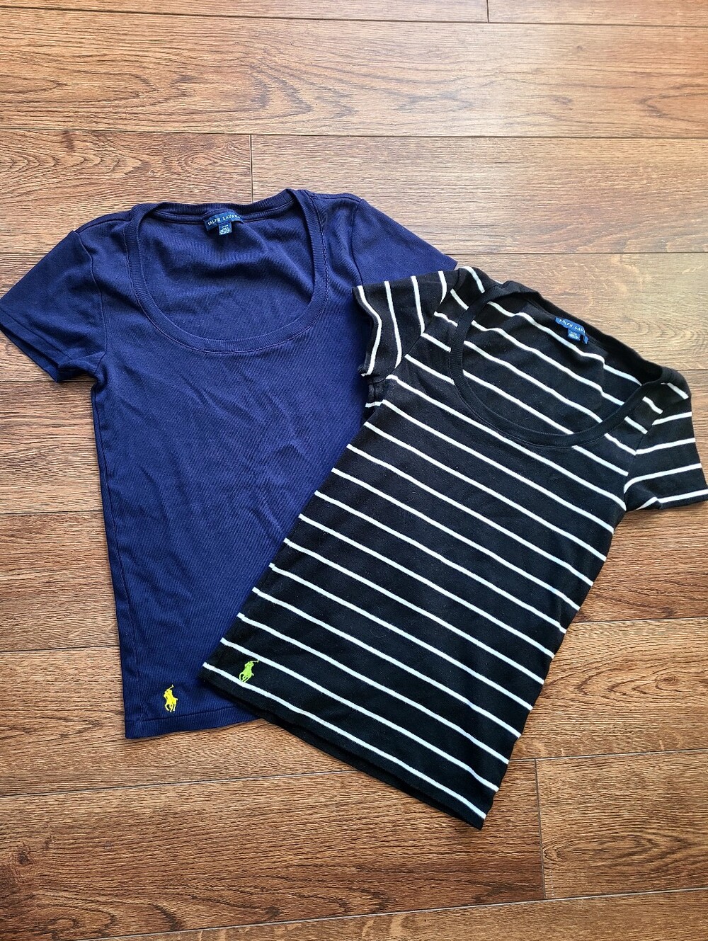 Ralph Lauren Women’s T-Shirt Lot Size Medium – Navy & Black Stripe